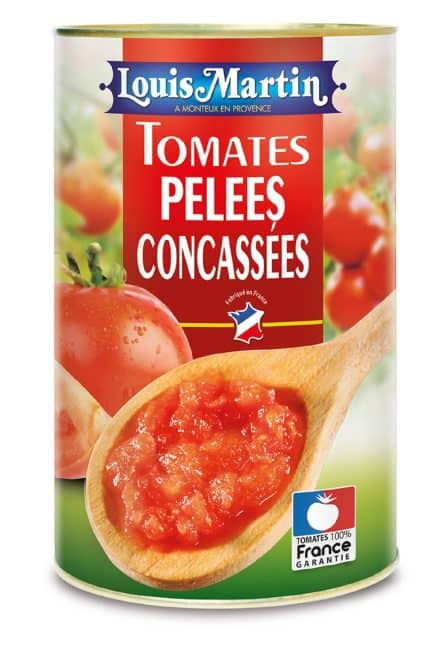 Tomates Pelées Concassées - LOUIS MARTIN - 880G.